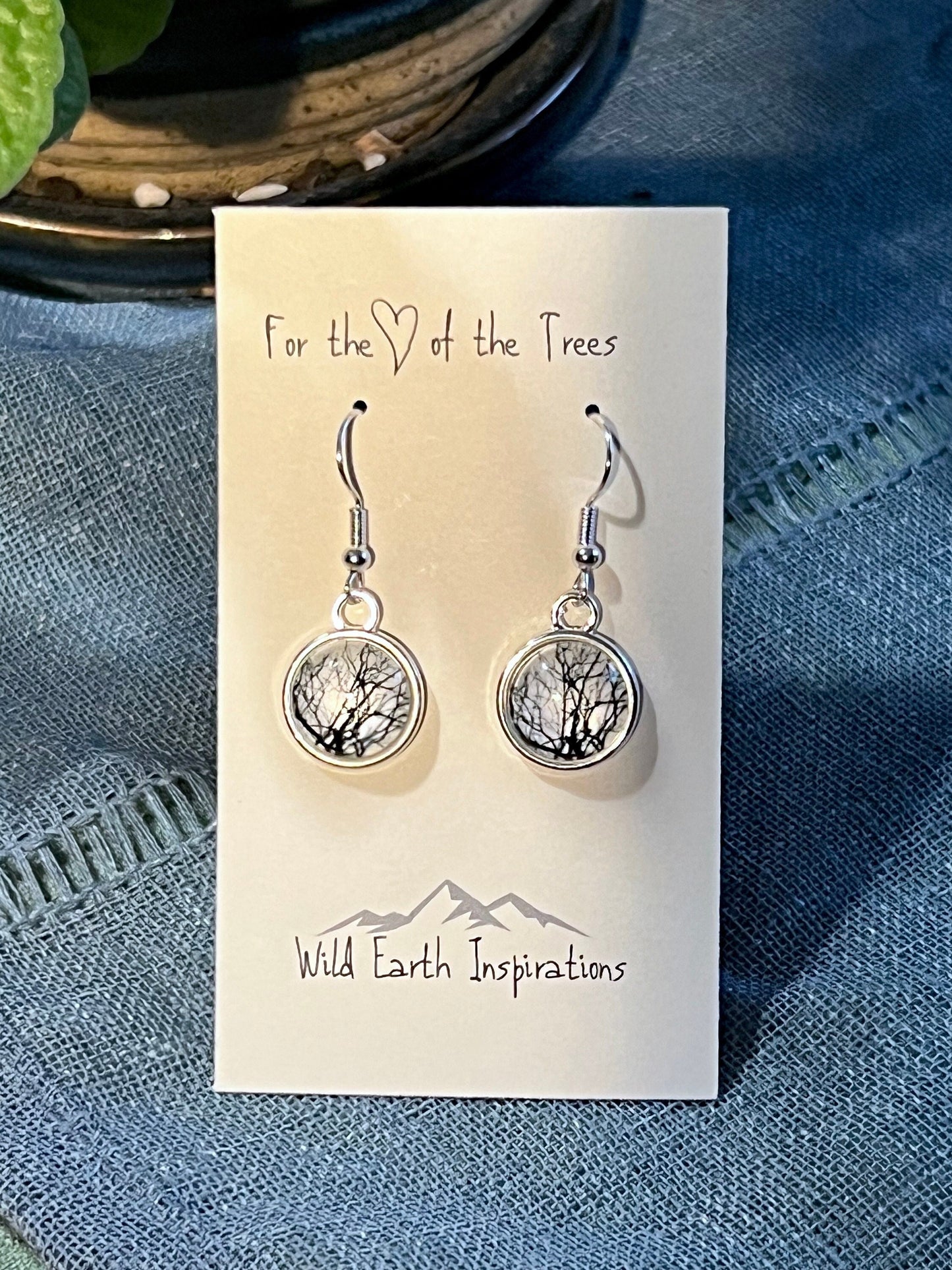 Winter Bramble Silver Earrings