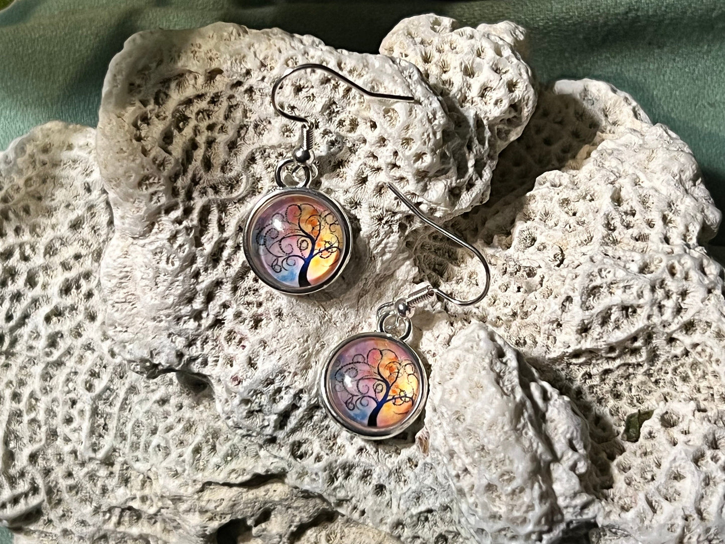 Pastel Sunset Dangle Earrings