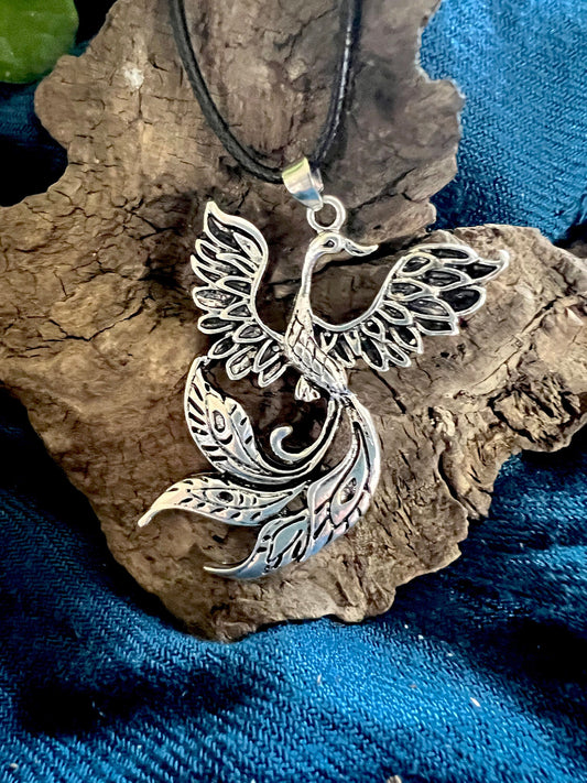 Fire Bird Pendant (with choice of chain)