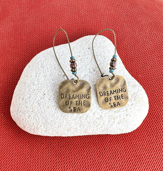 Dreaming of the Sea Bronze Earrings