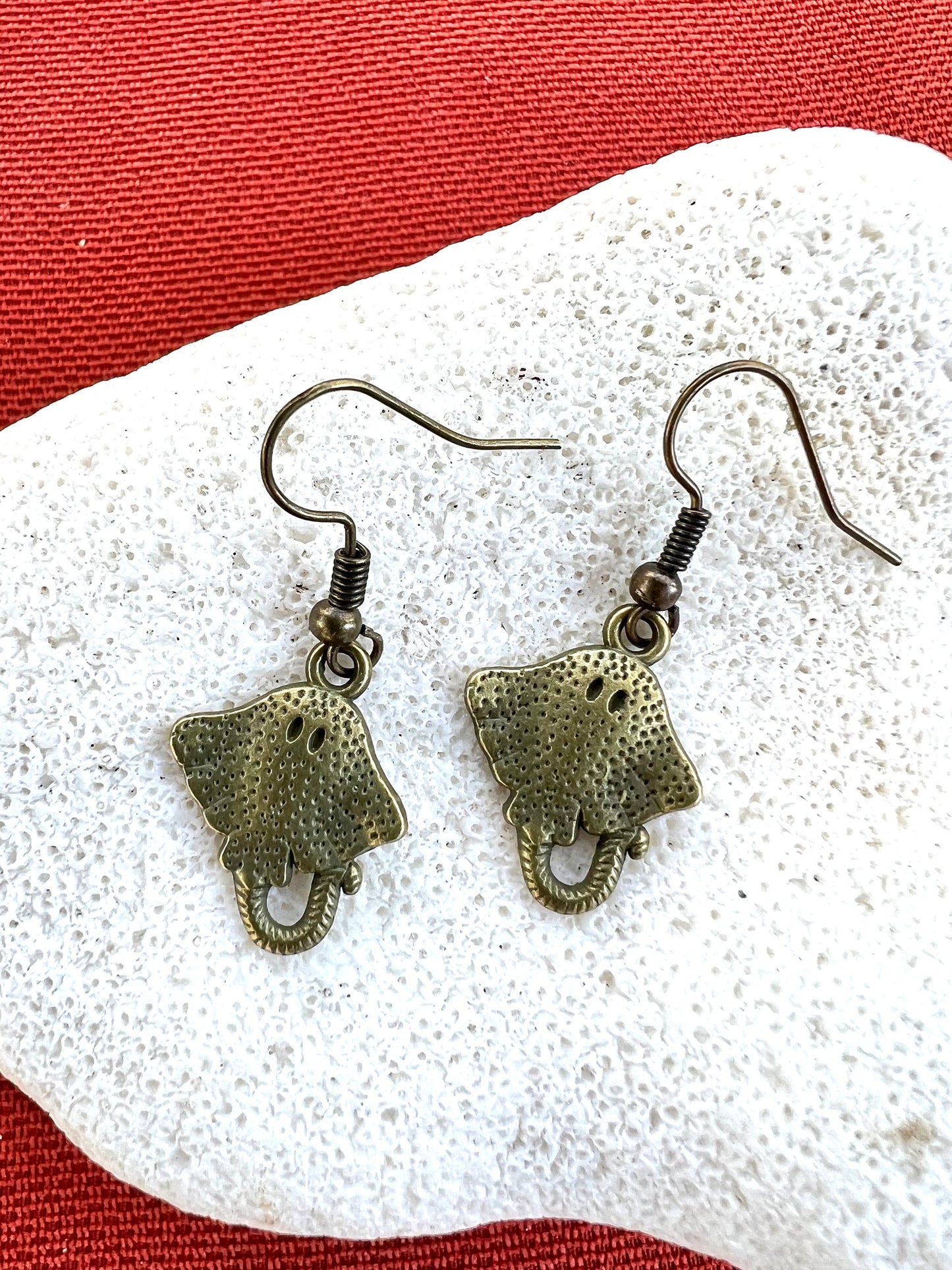 Simple Stingray Earrings (Brass)