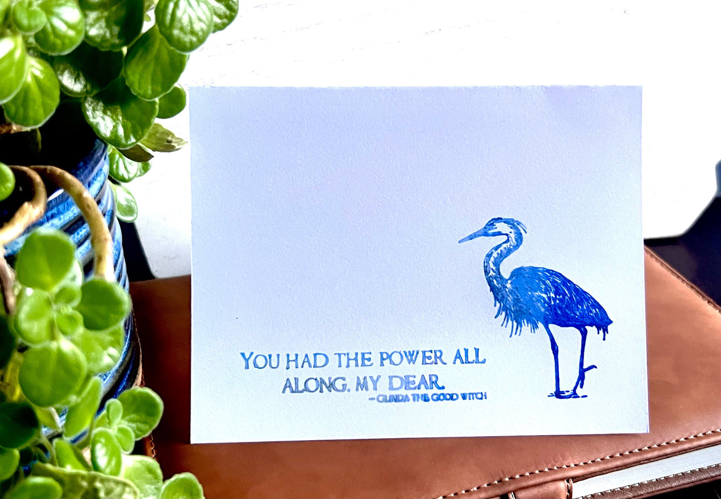 Blue Heron Power 4x6 Gift Card with Envelope (white)