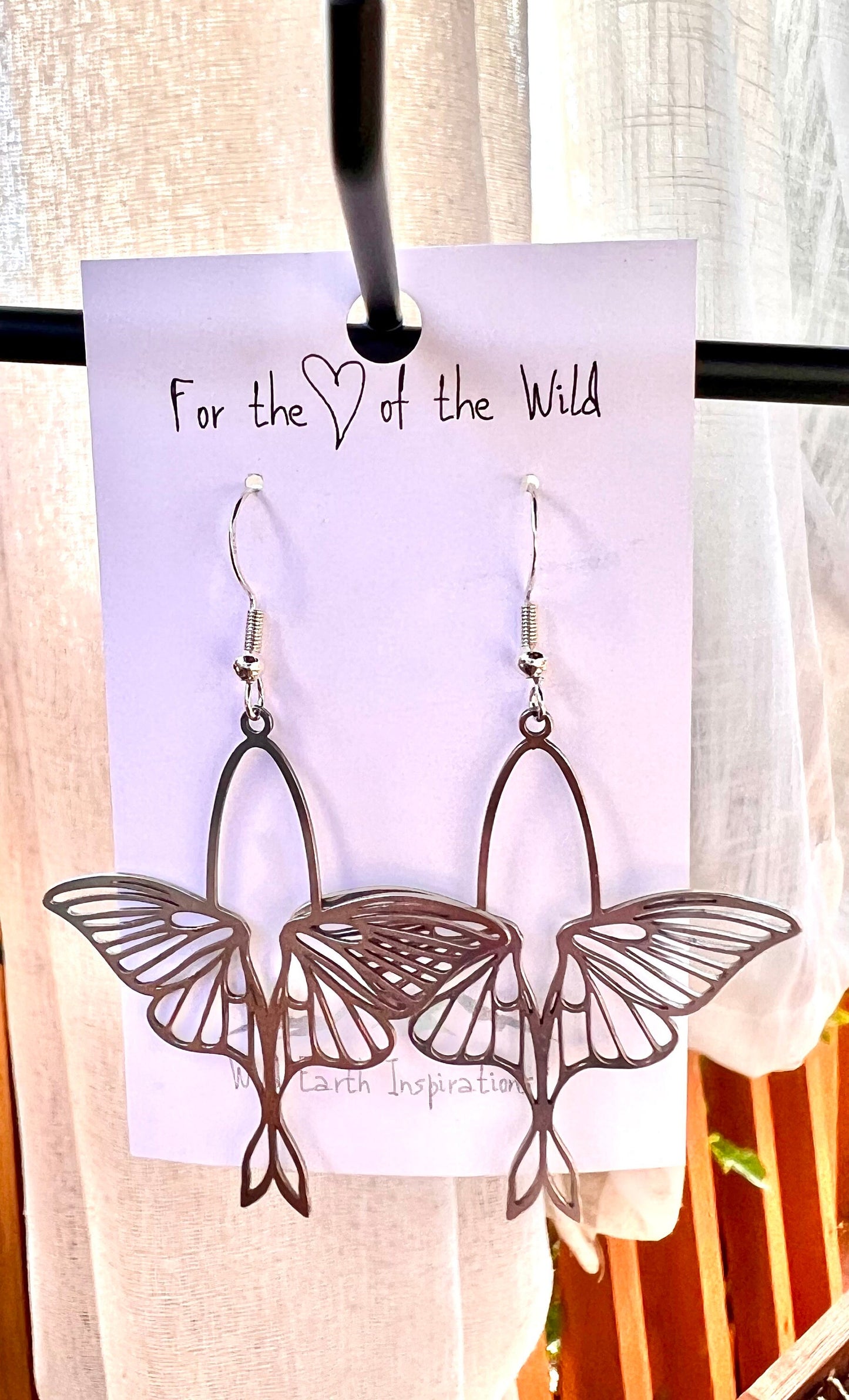 Elegant Lunar Moth Earrings