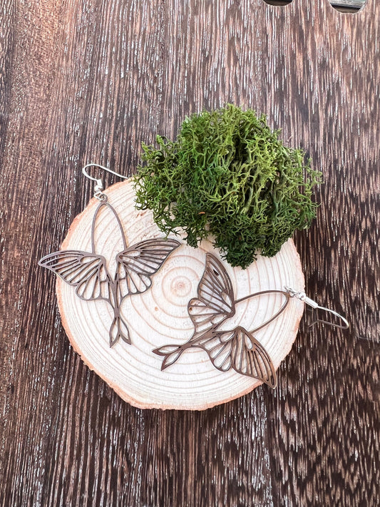 Elegant Lunar Moth Earrings